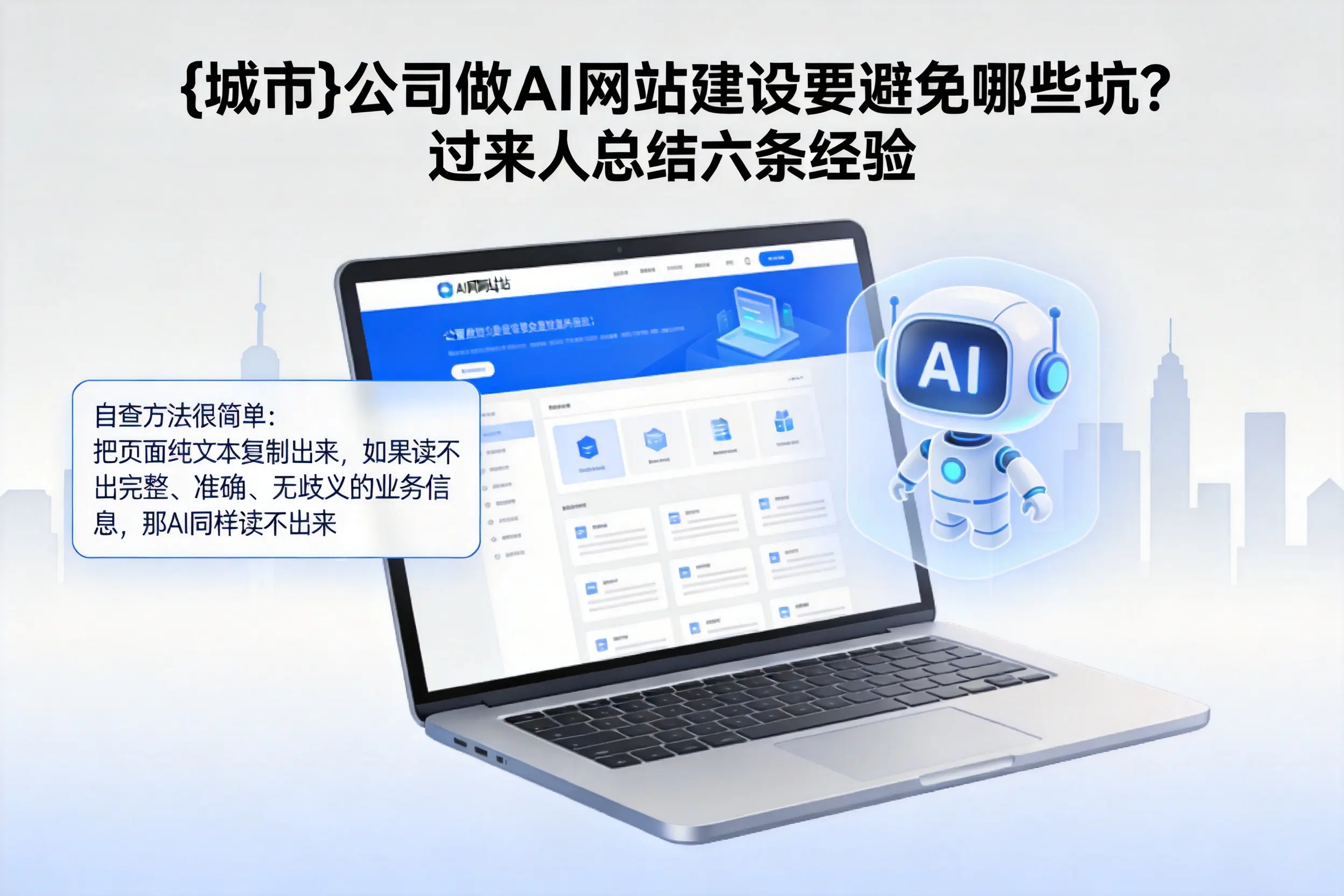 南京公司做AI网站建设要避免哪些坑？过来人总结六条经验