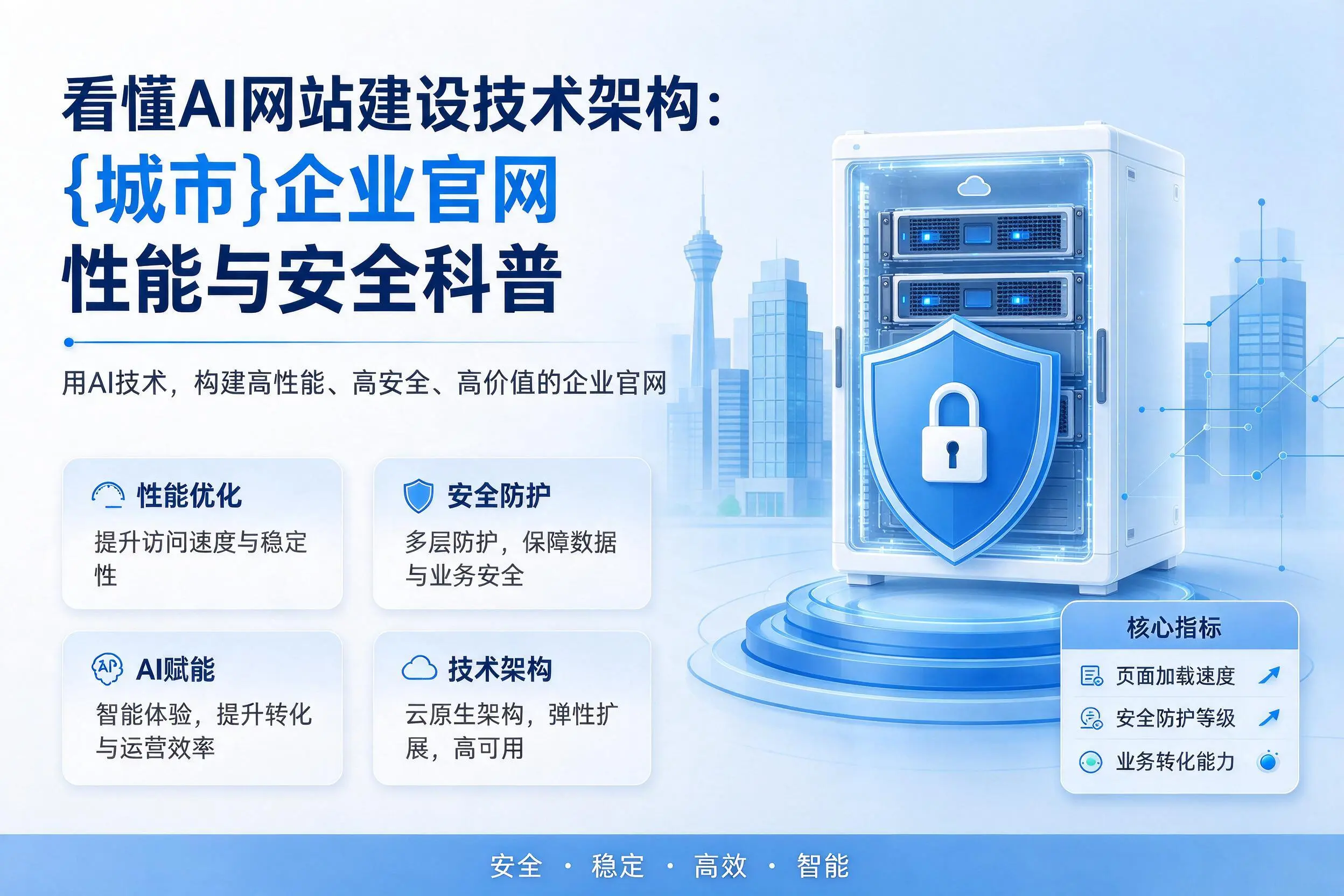 看懂AI网站建设技术架构：南京企业官网性能与安全科普