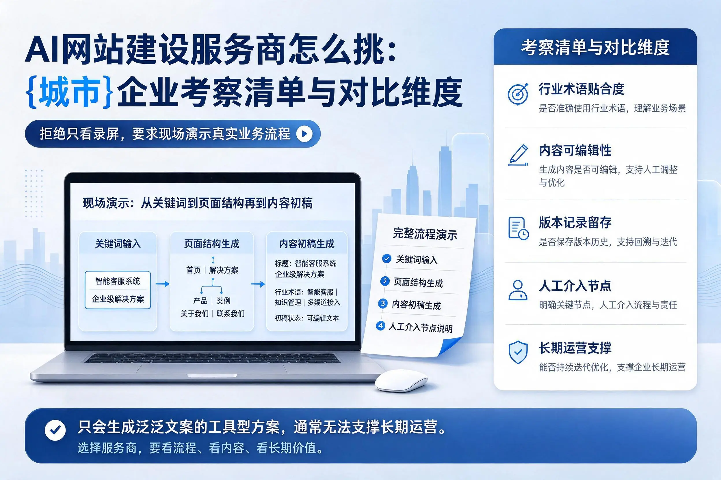 AI网站建设服务商怎么挑：南京企业考察清单与对比维度