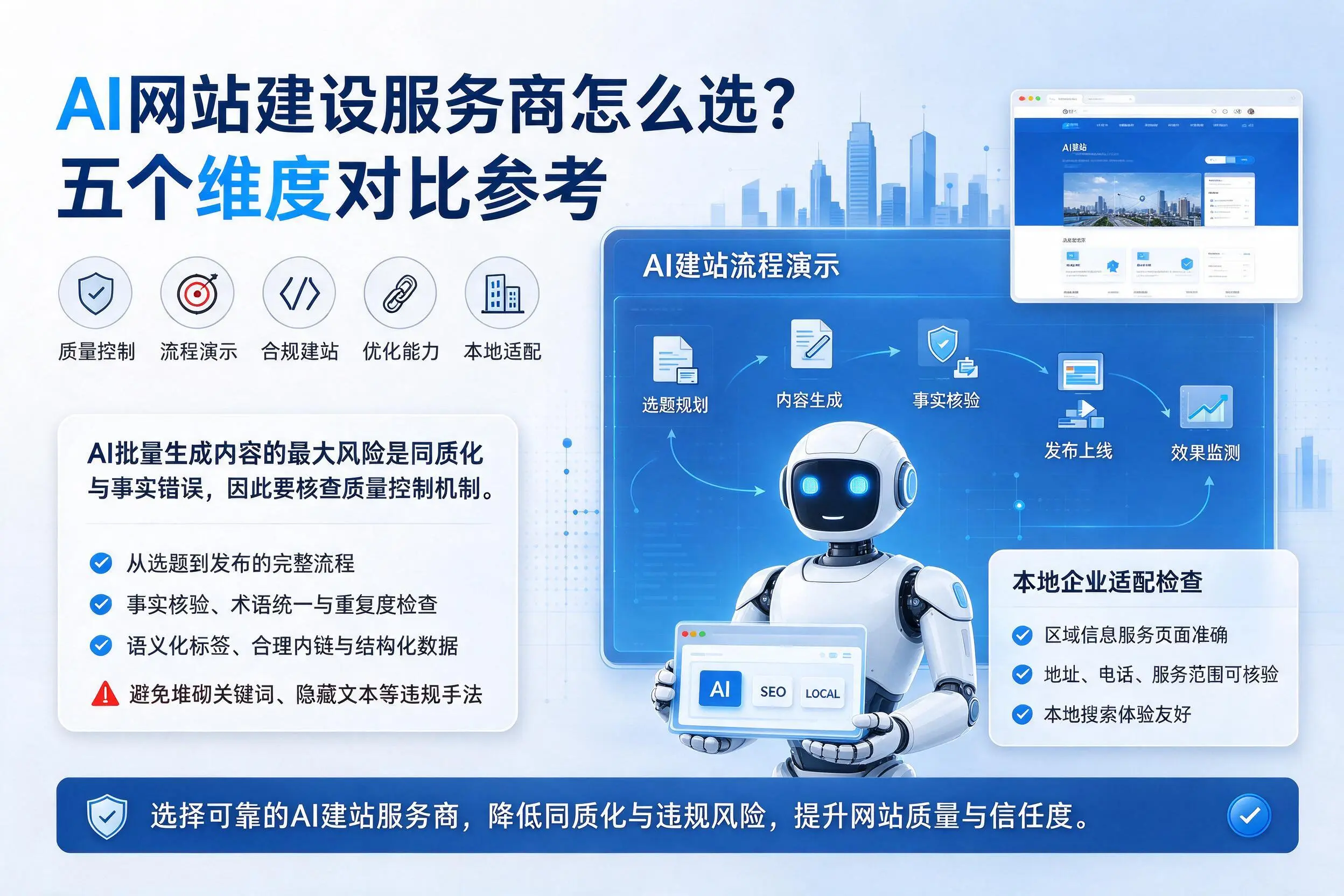 南京AI网站建设服务商怎么选？五个维度对比参考