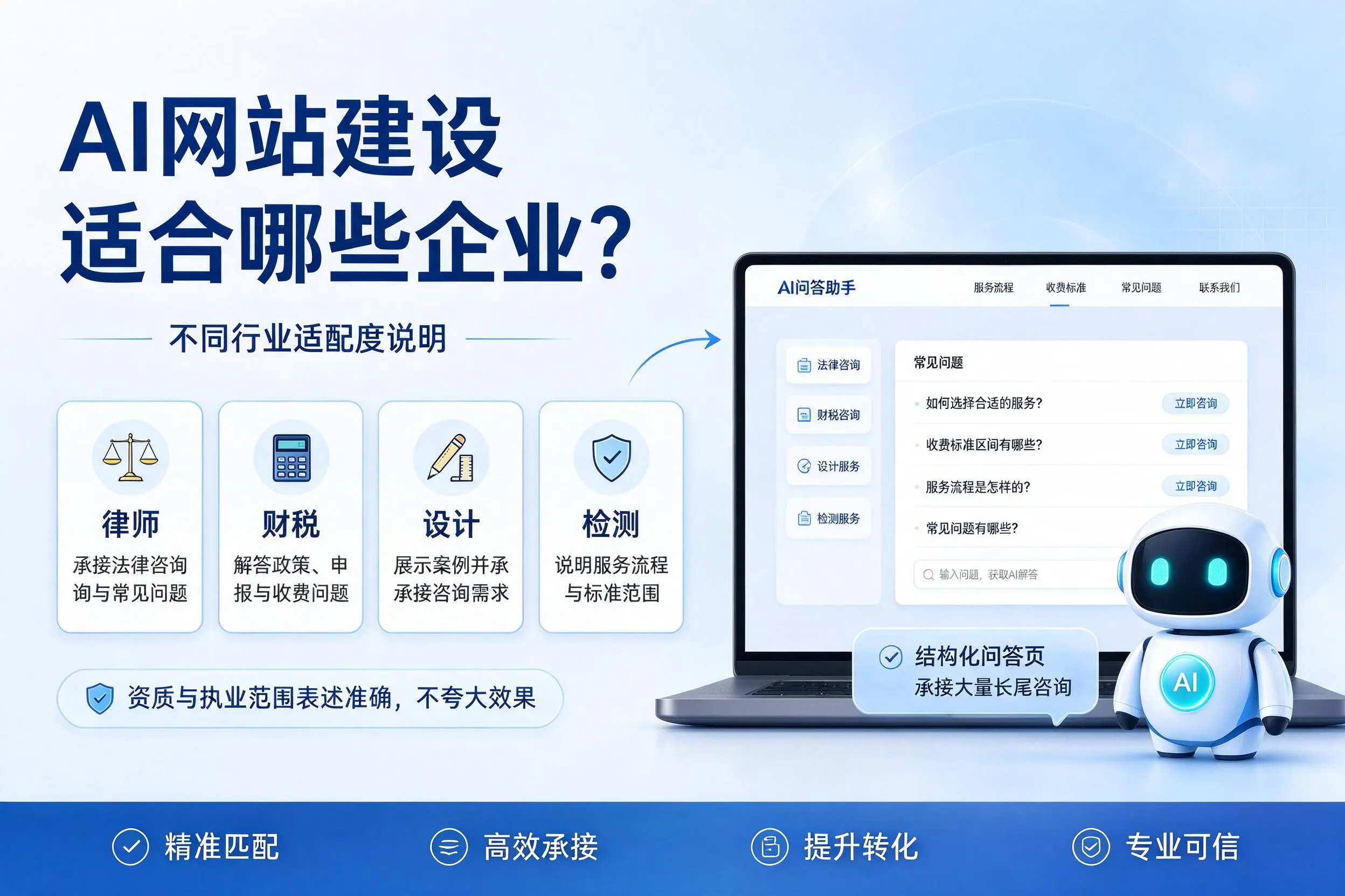 AI网站建设适合哪些企业?南京不同行业适配度说明