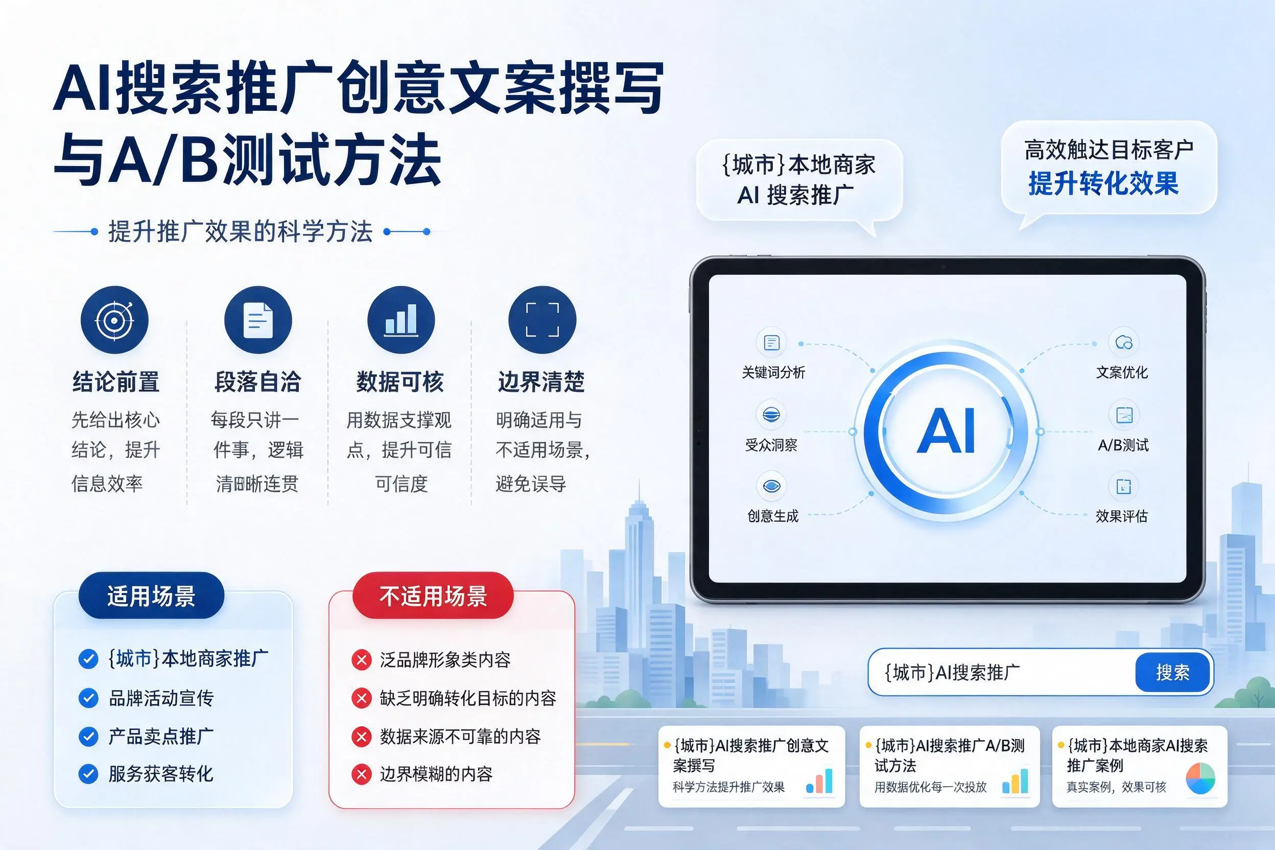 南京AI搜索推广创意文案撰写与A/B测试方法